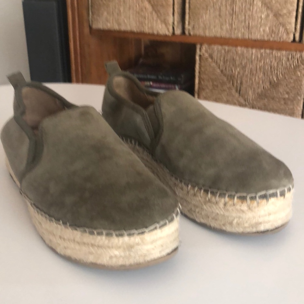 Sam Edelman green suede espadrille
